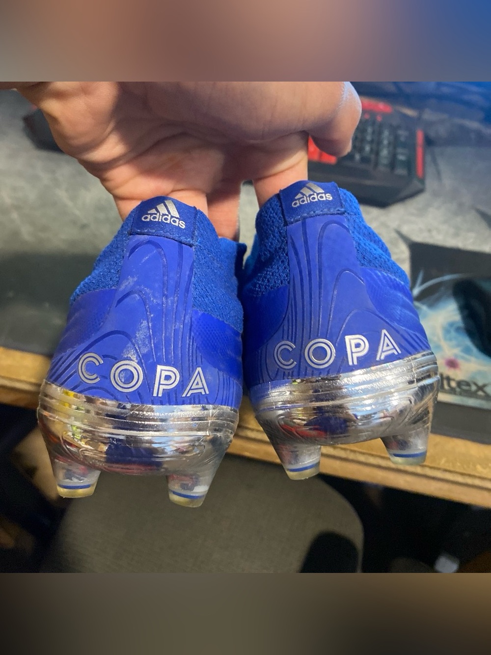 Adidas Copa 20+ FG “InFlight Pack” Blue White Soccer Cleats US Size 9 EH0877 - Picture 7 of 8